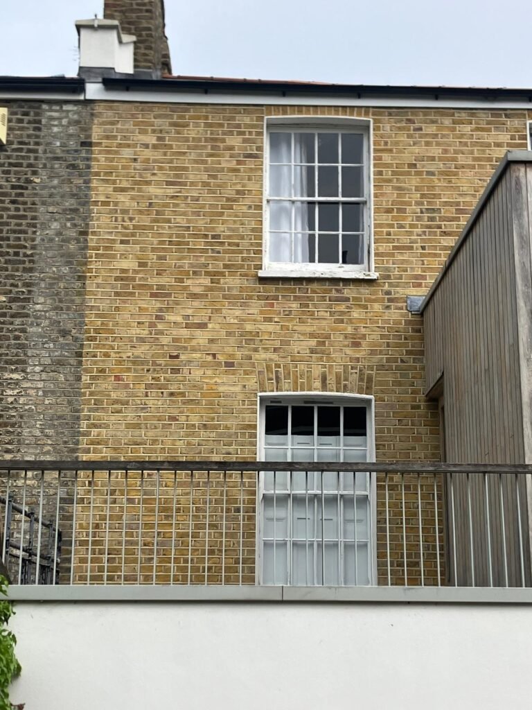 Heritage lime repointing on a London period home