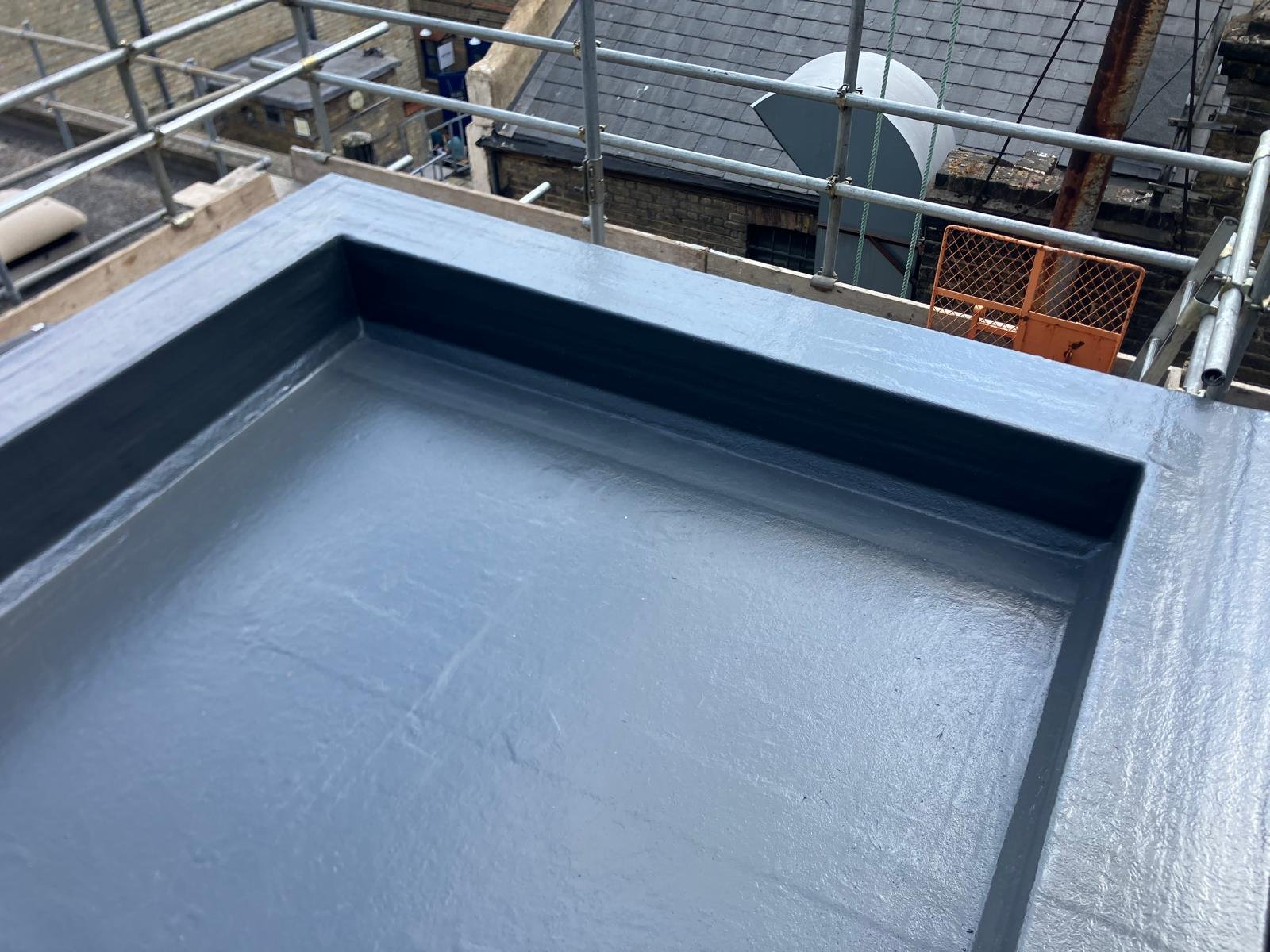 Flat roof repair and waterproofing on a London extension